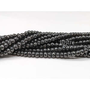 Cuentas Redondas de Espinela Negra AAA+, Facetadas, Piedras Preciosas Naturales, Suministros de Joyería de Lujo - Product Image 2