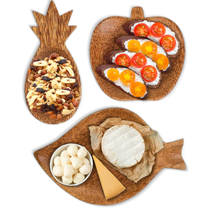 Assiette en bois de noix de coco écologique Vaisselle naturelle Plat de service écologique fabriqué à la main Exportation en vrac du Vietnam - Product Image 3