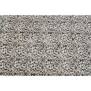 Tapis traditionnel en laine noire beige 3.7 X 6.7ft fait à la main Vintage turc Rectangle Patchwork Design pour adolescent salon Latex - Product Image 5