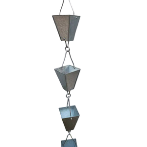 Cadenas de Lluvia con Diseño de Pez, Decoración Exterior, Color Cobre, Cadena de Lluvia para Decoración del Hogar, Campanas de Viento, Adornos - Product Image 2