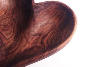 Walnut Wooden Bowl in Shape of a <b>Heart</b> Valentine Gift Dark Wood <b>Heart</b> - Product Image 2