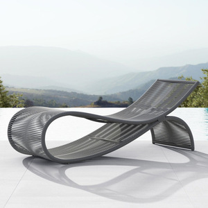 Tumbona de aluminio moderna de alta gama para exteriores, ligera, con impresión de marca personalizada, para balcón, parque o uso institucional. - Product Image 1