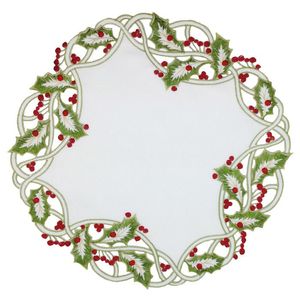 Sustainable Classic Linen <b>Table</b> <b>Placemats</b> with Intricate Embroidery Durable and Eco-Friendly Dining Decor in Carton Packaging - Product Image 4