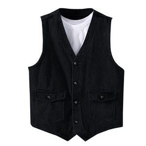 Personalizado hecho nuevo diseño de moda de alta calidad hombres Chaleco de mezclilla mejor precio algodón Jeans hombres Chaleco de mezclilla - Product Image 1