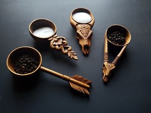 Tazas y cucharas medidoras de cobre martillado, cuchara medidora de café para hornear, herramientas para hierbas y especias, herramientas y utensilios de cocina - Product Image 5