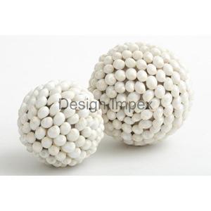 Bola de cuentas blancas decorativas, pisapapeles, artículo de Decoración de mesa, precio barato, Bola de acento, manualidades, artículos de exhibición, decoración del hogar - Product Image 5