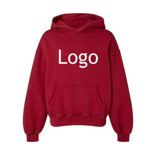 Sweat à capuche oversize en coton éponge français de haute qualité pour hommes, polaire épaisse, épaules tombantes, numérique, coton mélangé pour l'hiver 2025 - Product Image 4