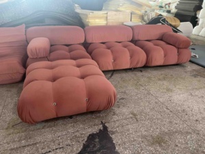 Modern High Quality Sectional Sofa Velvet Fabric Sofa Set Living Room Mario Bellini Modular Sofa for Living Room Furniture - Product Image 5