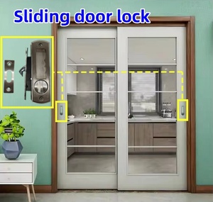 Armoire pliante <span class=keywords><strong>coulissante</strong></span> cachée <span class=keywords><strong>porte</strong></span> cachée serrure en acier avec clé crochet en bois serrure de <span class=keywords><strong>porte</strong></span> pour <span class=keywords><strong>porte</strong></span> d'armoire en verre en aluminium - Product Image 4