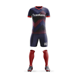 Kits de camisetas de fútbol por sublimación Conjunto de uniformes de fútbol transpirables para hombre personalizados - Product Image 2