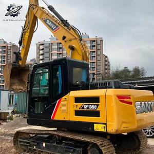 รถขุด SanySY135C มือสอง ขนาด 13.5 ตัน บุ้งกี๋ 0.6 ลบ.ม. แบรนด์จีนแท้ รถขุดตีนตะขาบขนาดกลางสำหรับงานก่อสร้าง ชั่วโมงการใช้งานต่ำ ได้รับการรับรองมาตรฐาน CE - Product Image 2