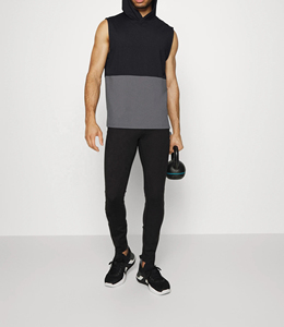 Bas quantité minimale de commande personnalisé hommes été Gym Stringer réservoir grande taille coton Jersey décontracté été à capuche entraînement musculaire tricoté musculation - Product Image 5