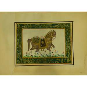 Pintura de acuarela india Said Ramil sobre lienzo, lista para colgar, para decoración de pared del hogar, 12 x 9, Abcp-228 - Product Image 1