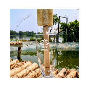 MEILLEURE AFFAIRE VIETNAMIEN NATUREL LOOFAH NETTOYAGE BOUTEILLE BROSSE DE BLEU LOTUS FARM 2023 - Product Image 1