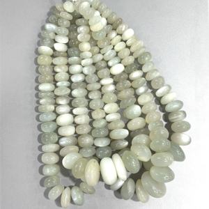 Natural White Moonstone Smooth Rondelle Gemstone <b>Beads</b> 15-28MM Big Size Loose <b>Stone</b> <b>Beads</b> for Jewelry Making in Wholesale Bulk - Product Image 6