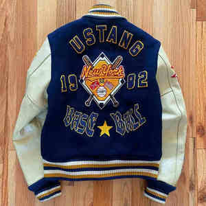 Veste universitaire pour hommes haute qualité pour l'école et le collège Vintage hiver vestes de baseball Letterman en cuir pour hommes - Product Image 6