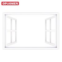 Fenêtres à battants et à baies OPUOMEN modernes avec cadre en aluminium, isolation thermique, verre Low-E et moustiquaire magnétique