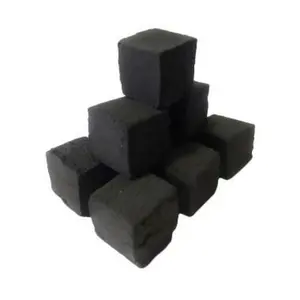Prix avantageux du charbon de coco de haute qualité charbon de bois pour narguilé en forme de cube <charbon de shisha à 2% teneur en cendres