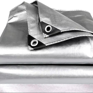 Couverture imperméable de tente de camion de bâches grises résistantes de PVC avec le revêtement de Taraulin de style simple revêtement industriel de Taraulin de tissu tissé - Product Image 1