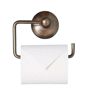 Dispensador de Papel Higiénico y Porta Servilletas de Metal Estilo Antiguo en Dorado para Baño, Cocina y Hotel, Ecológico - Product Image 1