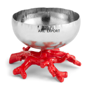 Bol à mélanger en métal de la plus grande qualité Décoration de table Dernier bol de créateur avec des bols de décoration en feuille de lys couleur or pour les Offre Spéciale - Product Image 4