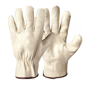Full <b>Finger</b> Leather Work <b>Gloves</b> for Adults OME Anti-Slip and Fireproof Safety Features - Product Image 1