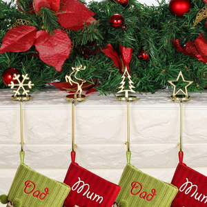 Set of 4 <b>Christmas</b> Decoration Stocking Hanger <b>for</b> Mantel Stocking Hooks Mantle Stocking Holders Hanger <b>for</b> Hot Sale - Product Image 5