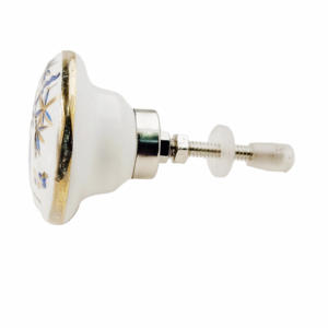 Gros marocain bleu or hexagone fleur boutons en céramique industriel tiroir armoire poignée tire pour cuisine armoire salle de bain - Product Image 4