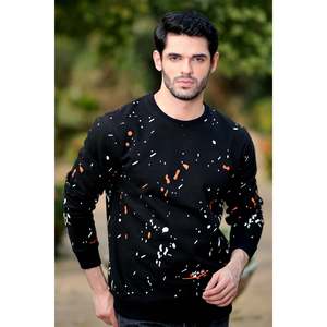 Unze London ZYAIR Winter Pullover Sweatshirt Crew Neck Size 6XL Anti-Wrinkle Anti-Shrink Knitted Hoodie Screen <b>Printed</b> Design - Product Image 1