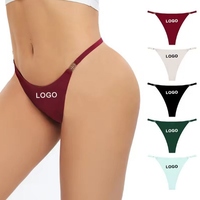 Braguitas de Algodón para Mujer de Alta Calidad con Logotipo Personalizado, a Prueba de Fugas, Transpirables, de Tiro Bajo, Tanga, para Uso Diario, Tallas Grandes, Sexy, Tejido Sólido