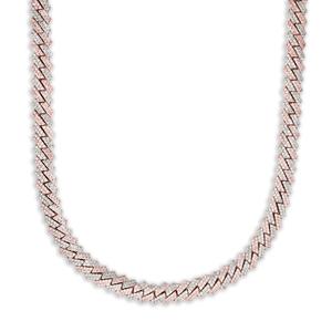 Cadena Cubana Chapada en Oro Multicolor con Incrustaciones de Diamantes Moissanite para Ocasiones Especiales y Opciones de Regalo de Aniversario - Product Image 1