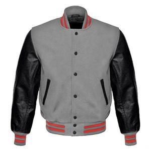 Chaqueta cortavientos de invierno a la moda para exteriores 2025, chaqueta con letras de béisbol de manga larga de cuero personalizada para hombre - Product Image 1