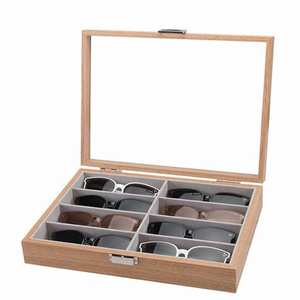 Innovative Open-Closure <b>Wood</b> <b>Sunglasses</b> Storage Organizer Craft Storage Jewelry and Makeup Countertop Organizer - Product Image 6