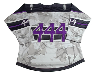 Jersey de hockey sobre hielo con apliques bordados personalizados, precio al por mayor de fábrica, Jersey de hockey de poliéster 100%, ropa deportiva de fábrica de Pakistán - Product Image 3