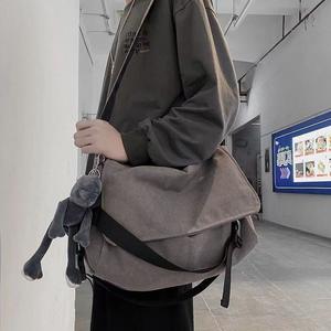 <b>Men</b> Shoulder <b>Messenger</b> <b>Bag</b> Casual Large Capacity Crossbody <b>Bag</b> Canvas Vintage Style School Work Travel Daily Use - Product Image 6