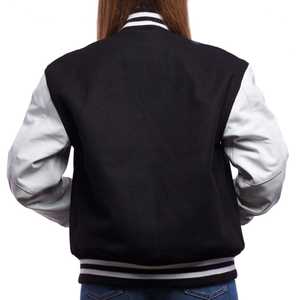 Veste bomber décontractée pour femmes et hommes, veste coupe-vent, uniforme de baseball varsity léger avec peau de mouton pour l'hiver - Product Image 3