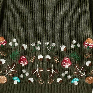 Suéter Casual Tejido Bordado para Mujer, Invierno, Algodón/Lana, Color Personalizado, Logotipo Frontal, Manga Larga, para Venta en Línea - Product Image 6