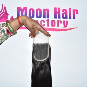 Fermeture de qualité d'exportation 4*4 extensions de cheveux raides texture douce et soyeuse longue indienne épaisse pour l'homme disponible à la vente à l'exportation - Product Image 6