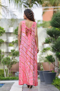 Summer Trending Women Rayon Tie dye Robe longue - Product Image 3