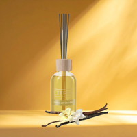 Diffuseur de parfum à bâtonnets Eterea Modèle 6803 - Vanille, Fabriqué en Italie, Bouteille en verre 100ml, Parfum Vanille Sucrée Longue Durée, Sans Parabène, Pour la Maison (3 mois)