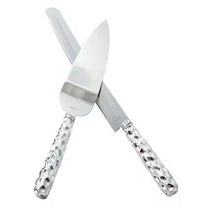 Ensemble de spatule mate en acier inoxydable avec manche en nacre couteau à gâteau et serveur - Product Image 5