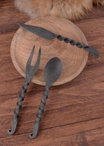 ชุดช้อนส้อมโลหะแนววินเทจมือแบบยุคกลางสำหรับใช้ในร้านอาหารโรงแรม - Product Image 2