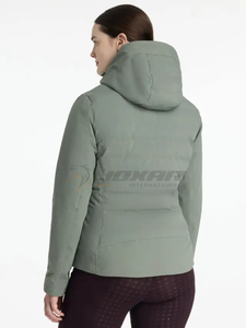 Chaqueta impermeable para montar a caballo personalizada para mujer 2025, venta al por mayor, chaqueta ecuestre elegante de tela elástica transpirable de primera calidad para mujer - Product Image 5
