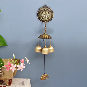 กระดิ่งลมทำจากไม้แนวชนบทมีเสียงระฆังโลหะคุณภาพสูงสำหรับตกแต่งบ้านและนอกบ้านใช้ในพื้นที่ภูมิทัศน์กริ่งเตือนทำจากทองเหลือง - Product Image 2