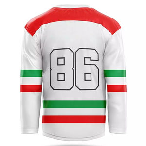 Jersey de hockey de secado rápido de alta resistencia, uniforme de hockey sobre hielo transpirable con cordón de escote para equipo de práctica de equipo de hockey para adultos - Product Image 6