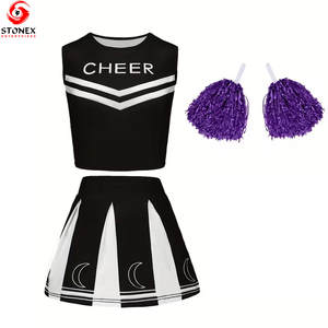 Nouveaux ensembles d'uniformes de cheerleading de conception personnalisée fabriqués en usine, design dernier cri, 100% polyester, couleurs et tailles personnalisées, OEM/ODM disponibles - Product Image 1