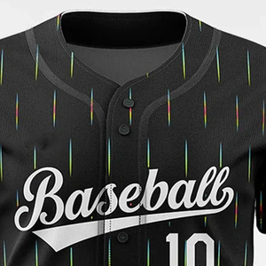Vente directe d'usine, maillot de baseball à manches courtes, nouveau style, vêtements de sport pour hommes, maillot de baseball - Product Image 5