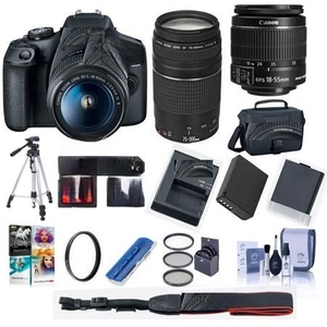 Buy with Confidence NEW T7 DSLR <b>Camera</b>|2 Lens Kit with 18-55mm + 75-300mm Lens, Black - Product Image 2