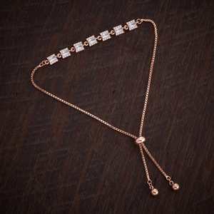 Zircon Charm <b>Bracelet</b> 167092 Emerald Cut with Copper & Stainless Steel Trendy Religious Style for Parties - Product Image 5