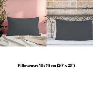 Funda de Almohada de Hotel de Lujo, 50x70cm, Negra, de Polialgodón, Suave y Transpirable, Forma Rectangular, Técnica de Tejido Sólido, 20x28 - Product Image 6